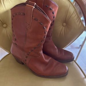 Men’s Vintage Cinque Italian leather cowboy whipstitch Boots EU 44 size 11